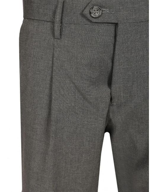 Al Duca D'aosta Gray Pleated Tailored Trousers for men