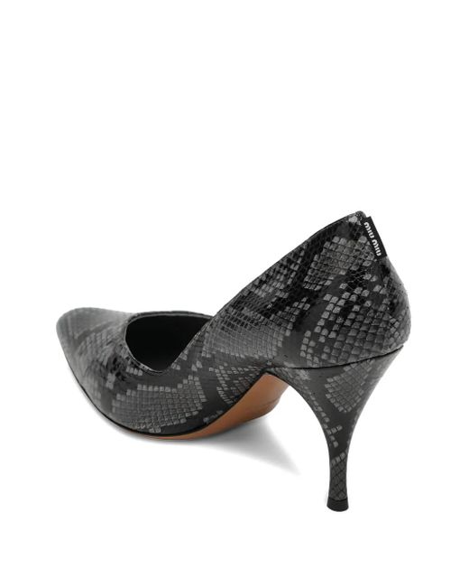 Zapatos con tacón stiletto de 85 mm Miu Miu de color Black