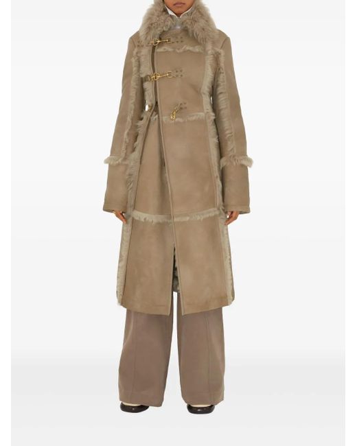 Burberry Natural Shearling Coat