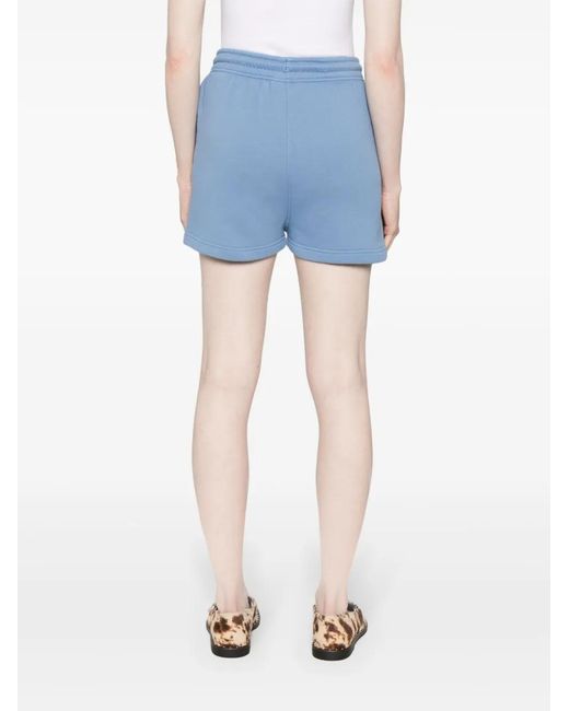 Maison Kitsuné Trainingsshorts Met Vospatch in het Blue