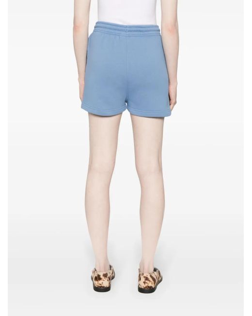 Maison Kitsuné Blue Fox-Patch Track Shorts