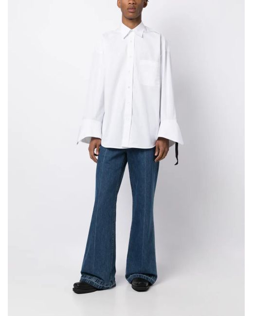 Marina Yee White Oversized String Shirt