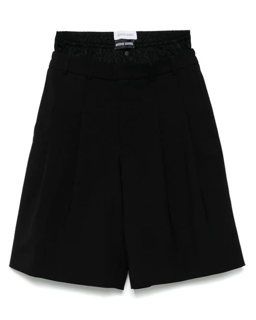 Pantalones cortos de sarga MARINE SERRE de hombre de color Black