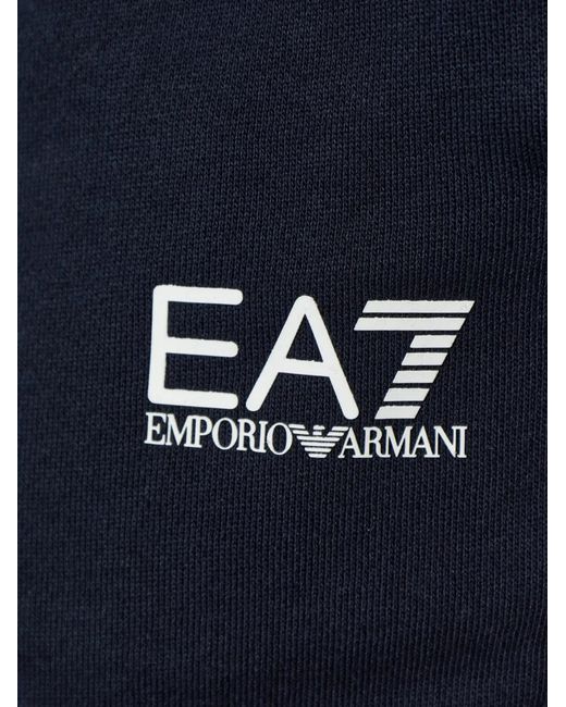 EA7 Blue Logo-Print Tracksuit for men