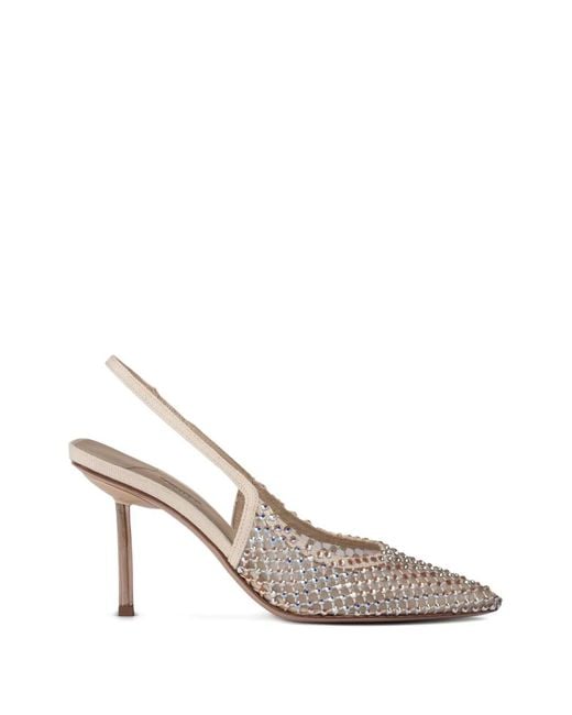 Le Silla White Gilda Heeled Pumps
