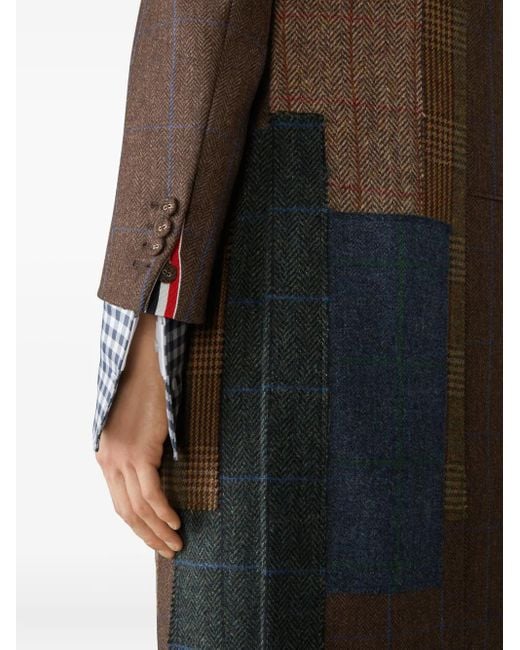 Manteau À Design Patchwork Thom Browne pour homme en coloris Brown