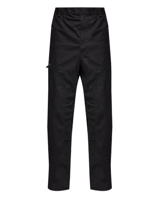 Y-3 Black Buckle-Fastening Panelled Trousers for men