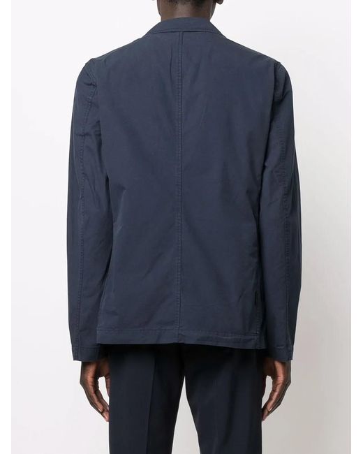 Woolrich Blue Single-Breasted Button Blazer for men