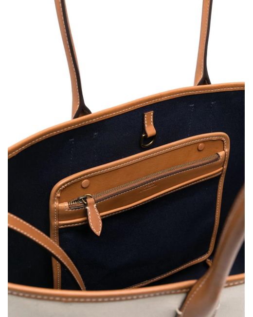 Polo Ralph Lauren White Canvas Tote Bag