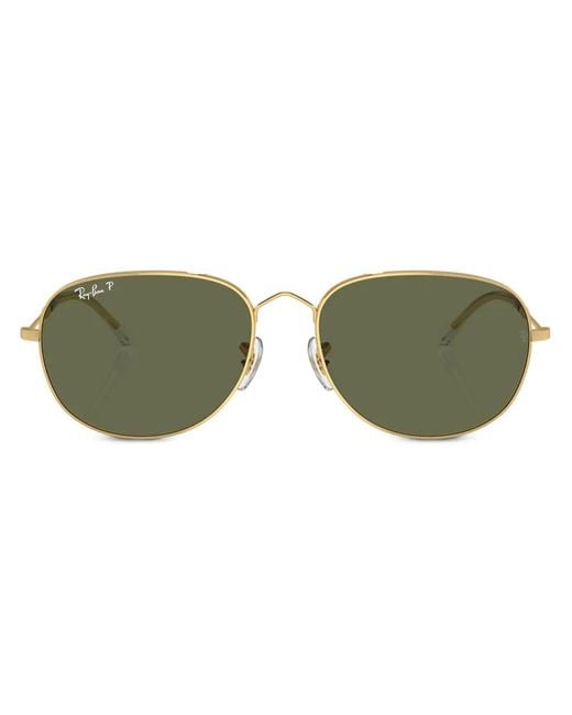 Ray-Ban Green Bain Bridge Pilot-Frame Sunglasses