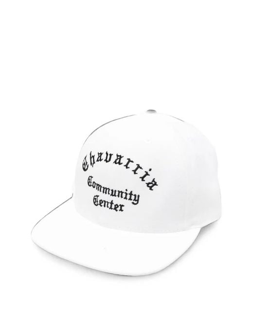 Willy Chavarria White Embroidered-Logo Cap for men