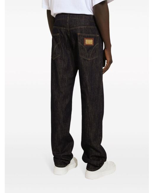 Dolce & Gabbana Black Classic Straight-leg Jeans for men