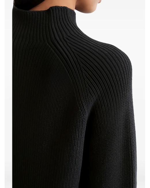 Marc O' Polo Black Ribbed High-Neck Jumper