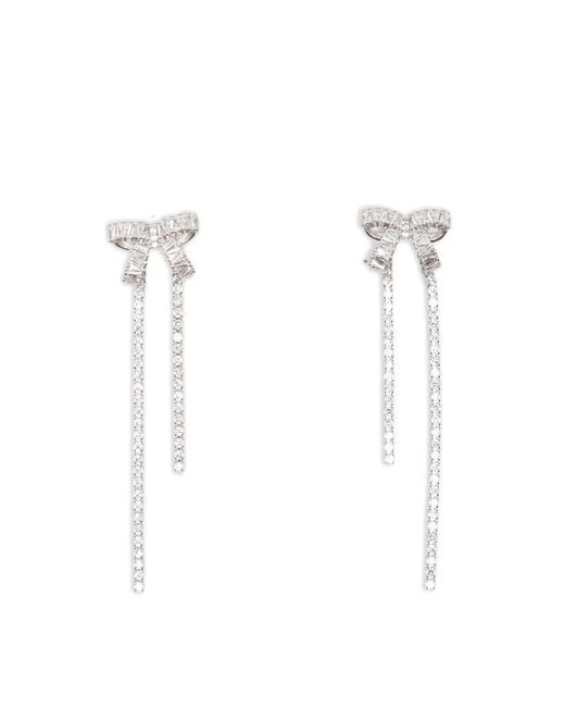 Maje White Bow-Motif Earrings