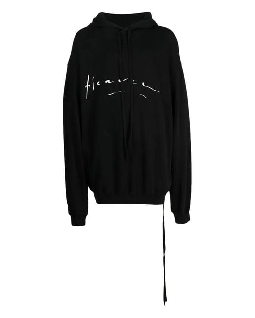 Ann Demeulemeester Black Drawstring-Detail Hoodie for men