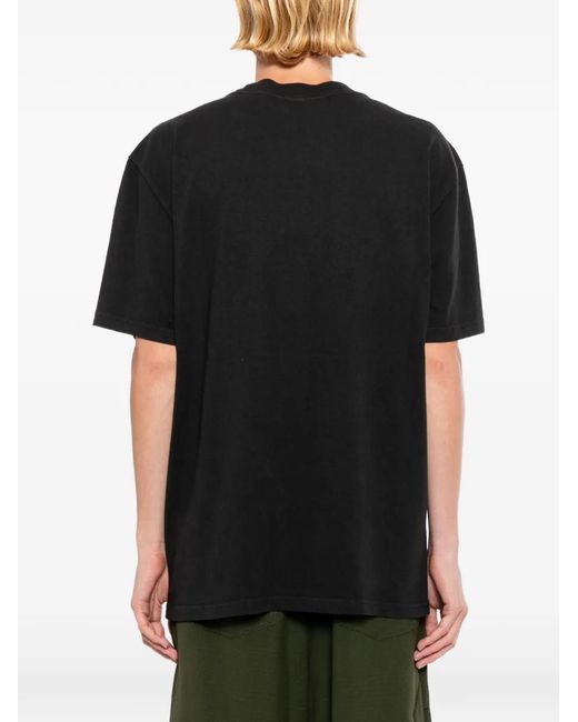 Melt Black Graphic-Print T-Shirt for men