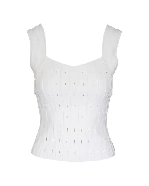 Jonathan Simkhai White Openwork Top