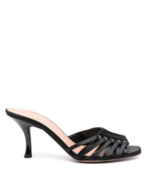 Malone Souliers Black Bexley 80mm Leather Sandals