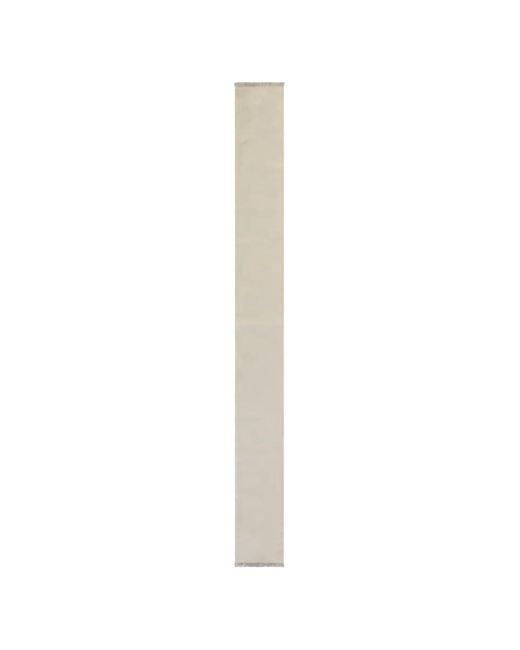 Zegna White Jacquard-Patterned Fringed Scarf for men