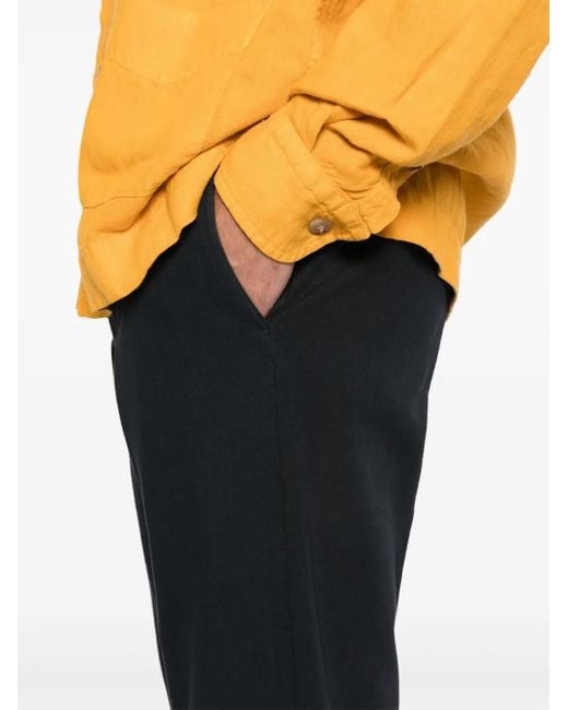 Boglioli Black Pressed-Crease Trousers for men