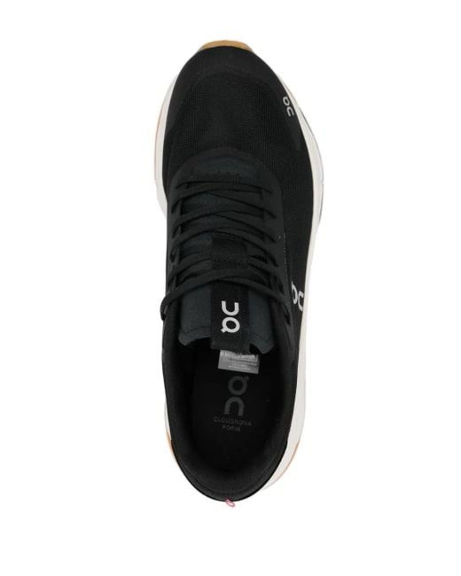 On Shoes Black Mesh Lace-Up Chunky Sneakers for men