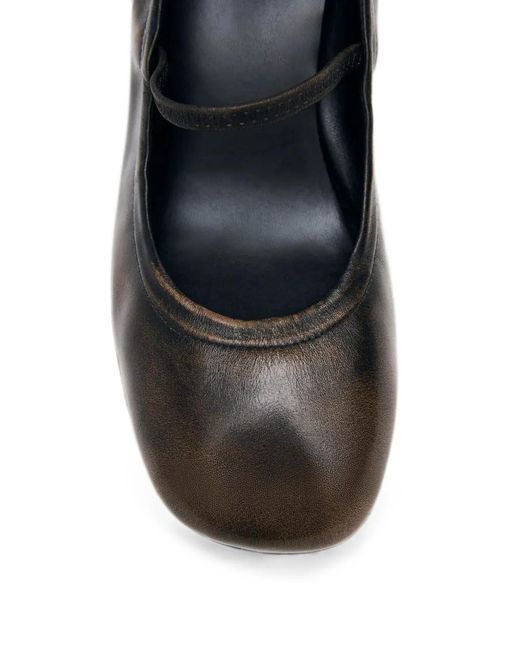 Alohas Black Rhiane Leather Square-Toe Pumps