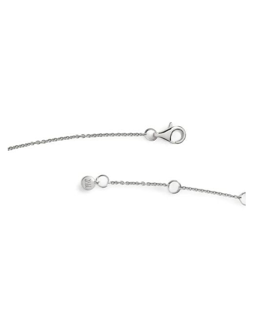 Monica Vinader White Square-Pendant Necklace