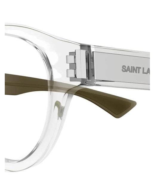 Saint Laurent White Round-Frame Glasses