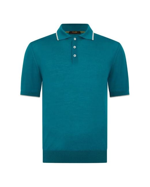 Moorer Gavotti Poloshirt in het Blue voor heren