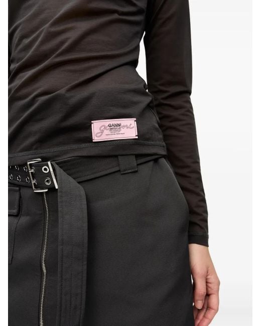 Ganni Gray Long Sleeve T-Shirts
