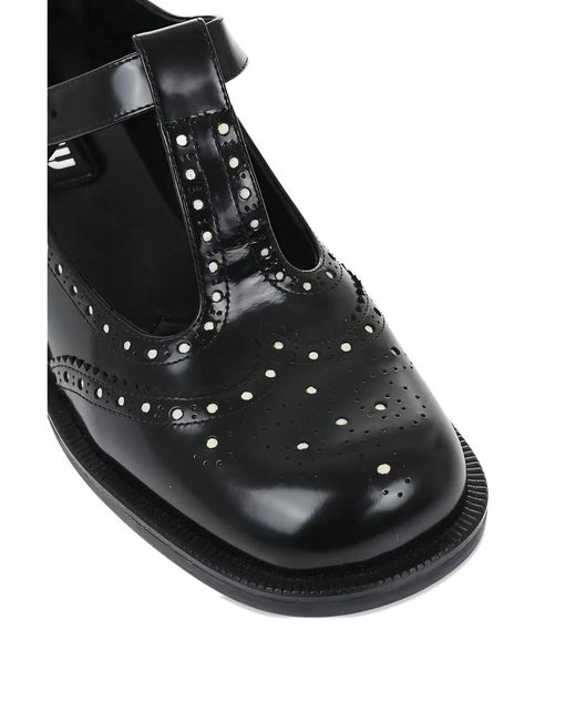 Miu Miu Black Mary Jane Brogue Pumps