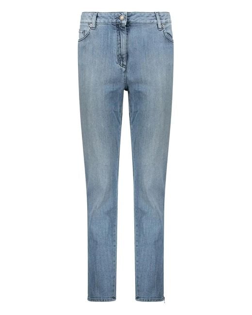 Moschino Blue Bleached-Effect Jeans