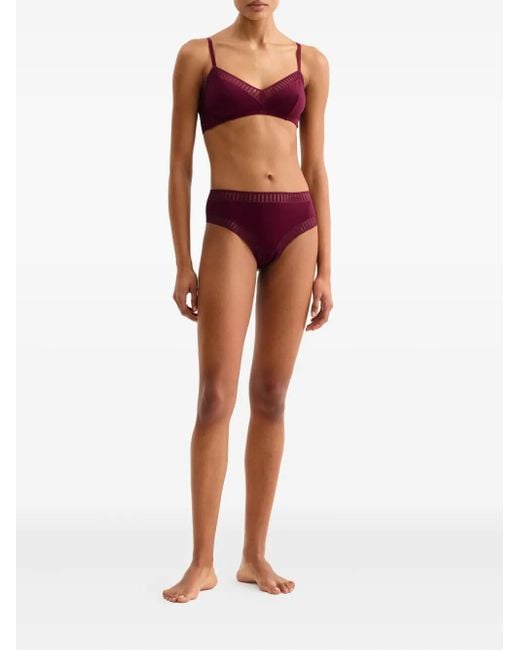 Eres Purple Madeleine Triangel-Bh Mit Grafischer Spitze