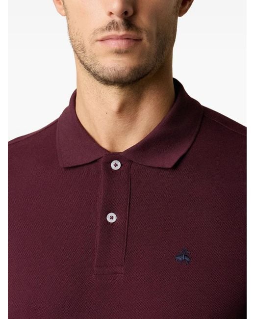 Brooks Brothers Purple Piqué Cotton Polo Shirt for men