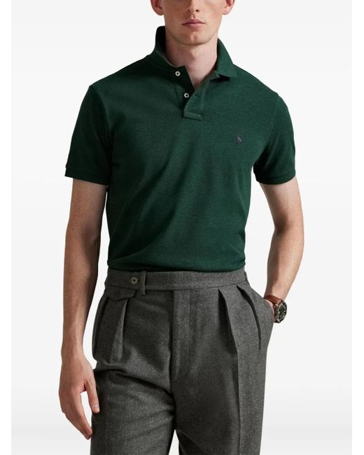 Polo Ralph Lauren Green Logo-Embroidered Polo Shirt for men