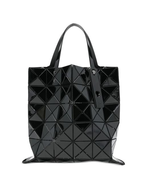 Issey Miyake Black Lucent Geometric Tote Bag