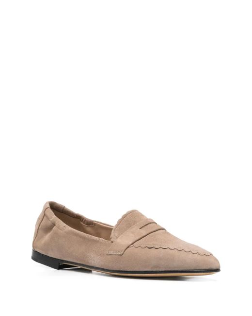 Pomme D ́Or Brown Suede Loafers