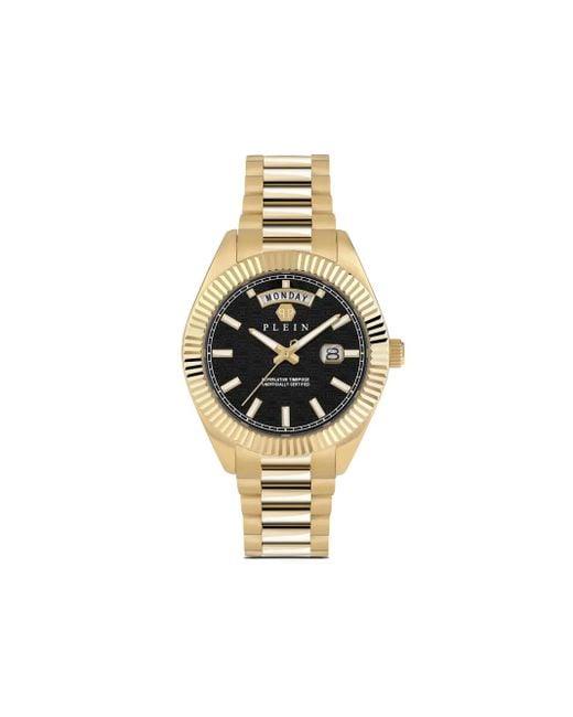 Reloj Date Superlative de 42 mm Philipp Plein de hombre de color Metallic