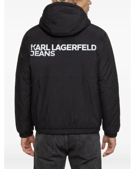 Karl Lagerfeld Black Reversible Logo Jacket for men
