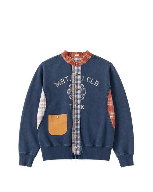 KHOKI Vest Met Patchwork En Logo-Print in het Blue