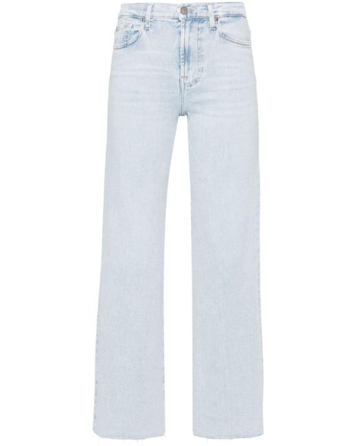7 For All Mankind Mid Waist Jeans in het Blue