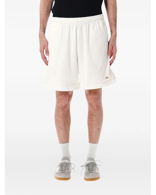 Adidas White 98 Side-Stripe Shorts for men