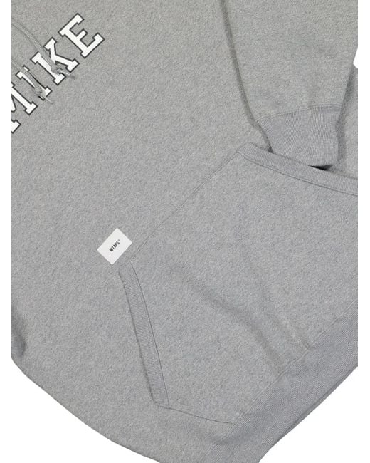 (w)taps Gray Academy Hoodie for men
