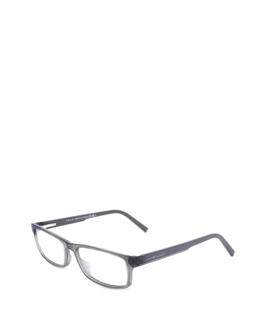 Tommy Hilfiger Natural Rectangle-Frame Glasses for men
