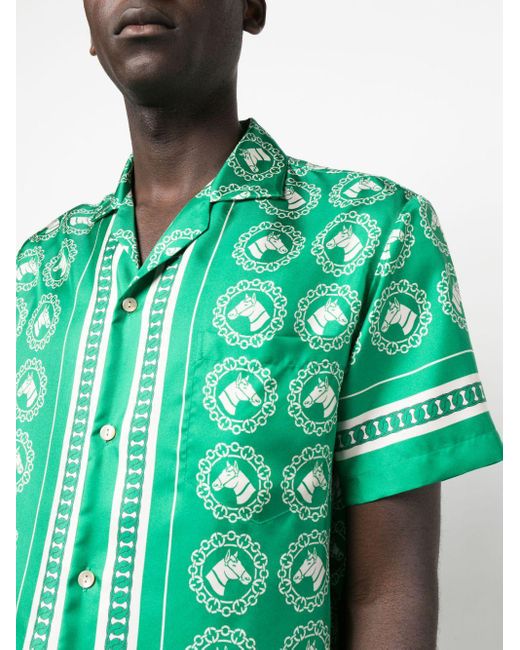 Camisa con motivo gráfico Gucci de hombre de color Green