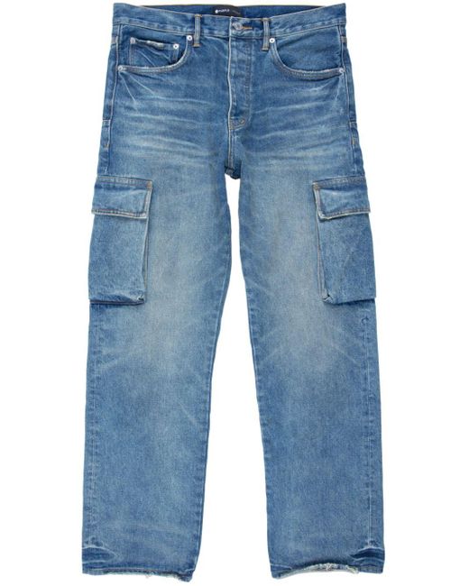 Purple Brand Cargo-Jeans mit geradem Bein in Blue für Herren