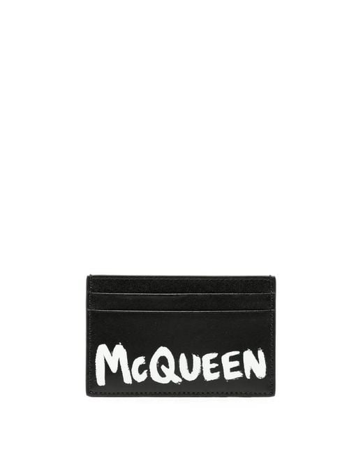 McQueen Black Small Leather Goods for men