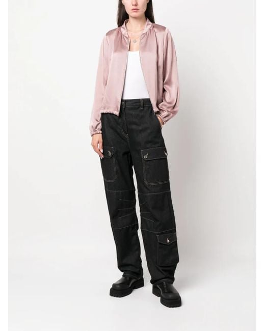 Herno Pink Resort Zip-Up Bomber Jacket