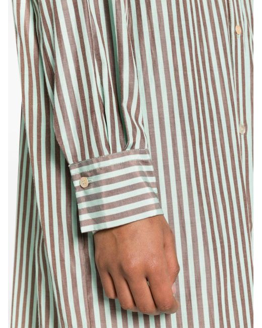 Robe-chemise à rayures Forte Forte en coloris Gray