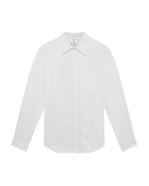 Camicia A Maniche Lunghe Con Tasca di Casablanca in White da Uomo